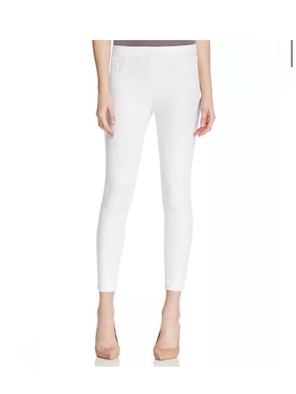 SPANX White Ankle Ponte Skinny Pants